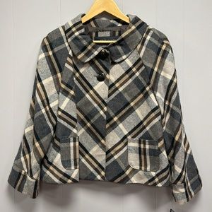 NWT Apostrophe Plaid Blazer